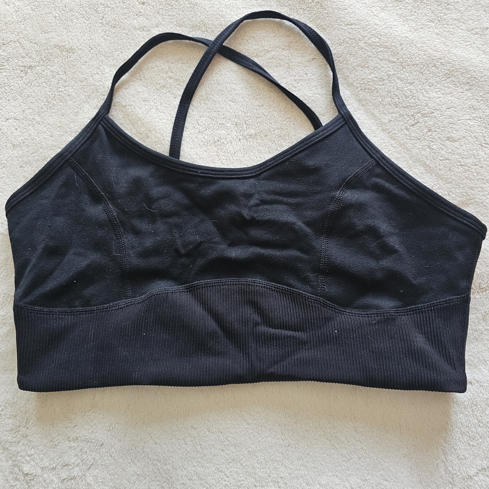 Active USA Black Seamless Sports Bra Intimates